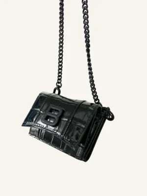 Balenciaga Hourglass Mini Wallet on Chain