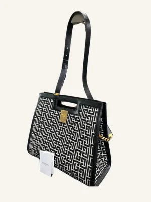 Balmain 1945 Heritage Monogram Jacquard Tote
