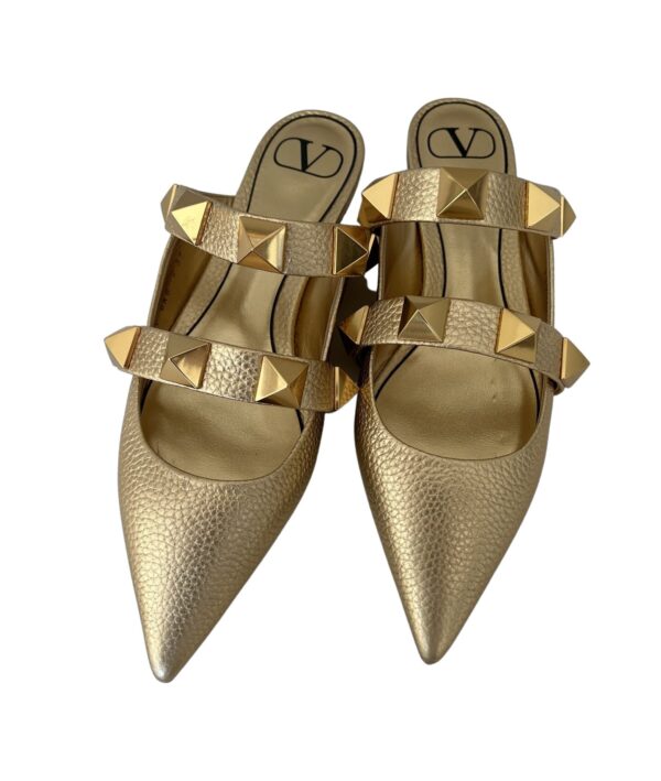 Valentino Garavani Leather Rockstud Mules (Size 39)