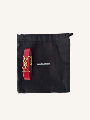Saint Laurent Opium red leather bracelet