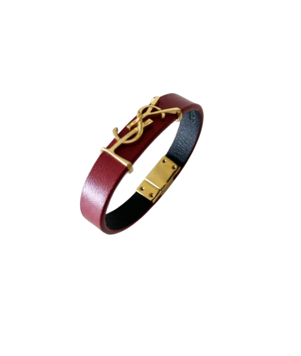 Saint Laurent Opium red leather bracelet
