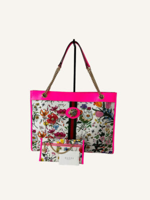 Gucci Rajah Floral Tote with Matching Pochette