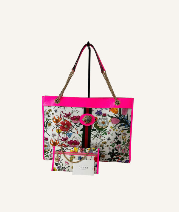 Gucci Rajah Floral Tote with Matching Pochette