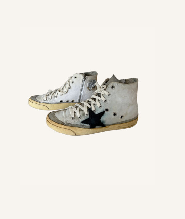 Golden Goose Canvas Black Star (Size 37)