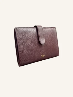 Celine Burgundy Leather Wallet