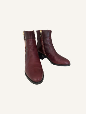 Chanel Calfskin Double Zip Short Boots (Size 38)