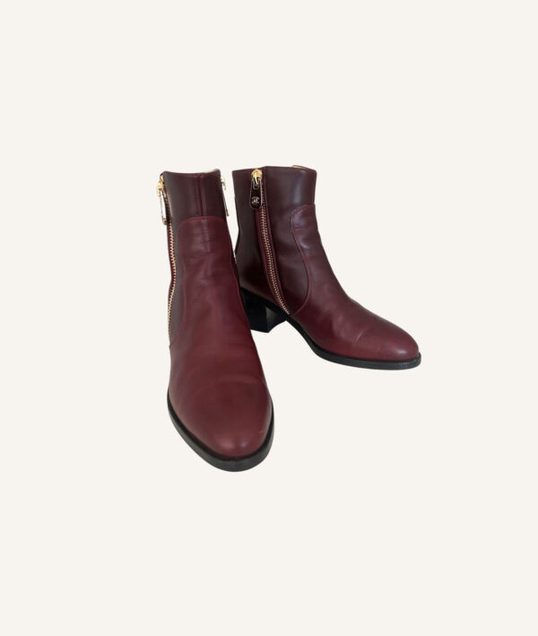 Chanel Calfskin Double Zip Short Boots (Size 38)