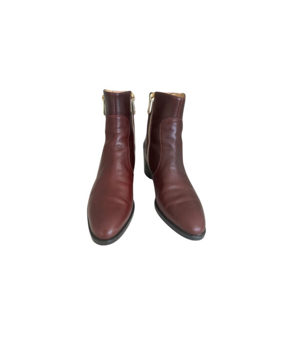 Chanel Calfskin Double Zip Short Boots (Size 38)