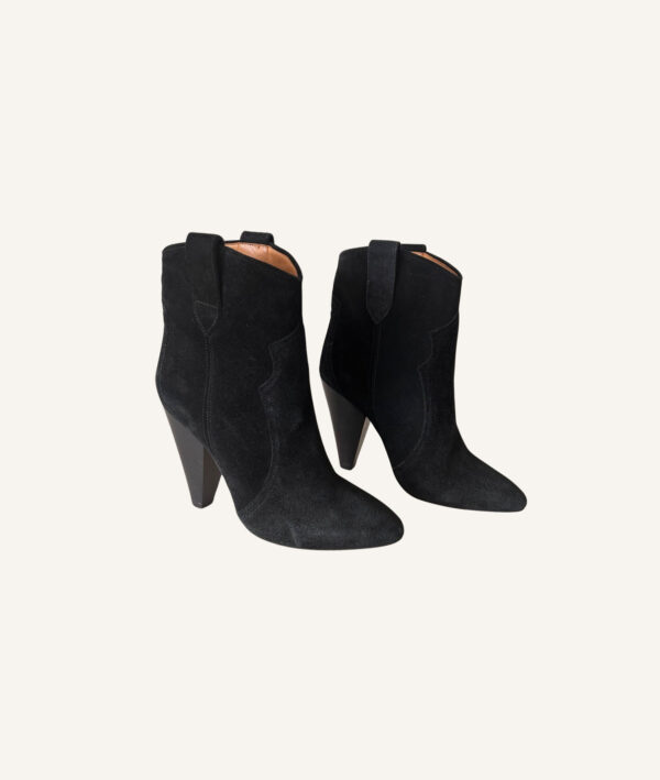 Isabel Marant Roxanne Suede Western Booties (Size 38)