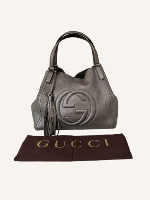 Gucci 2 Way Soho Pebbled Leather Shoulderbag