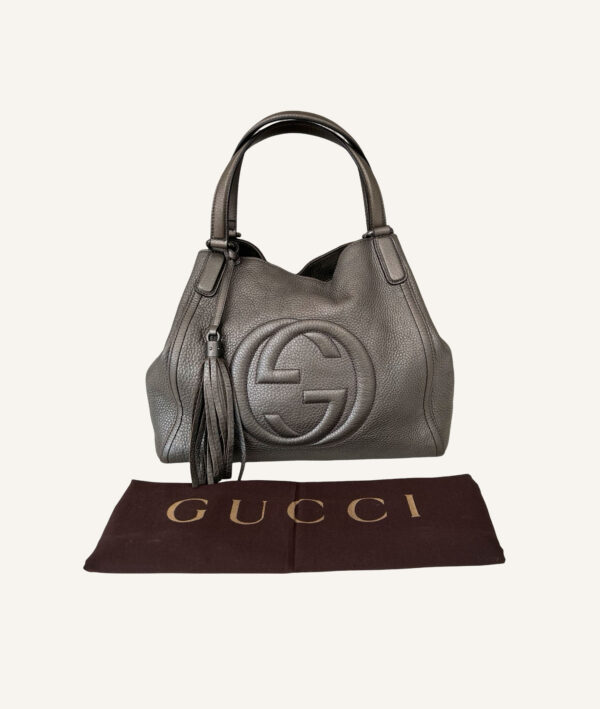Gucci 2 Way Soho Pebbled Leather Shoulderbag