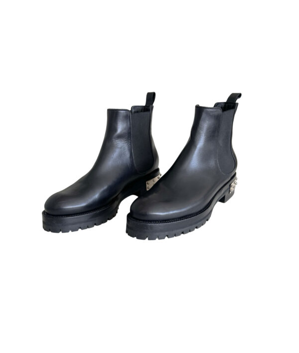 Alexander McQueen Biker Boots with Studded Heels (Size 40)