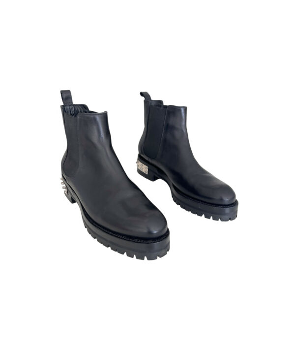 Alexander McQueen Biker Boots with Studded Heels (Size 40)