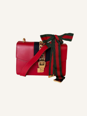 Gucci Sylvie Red Leather Handbag