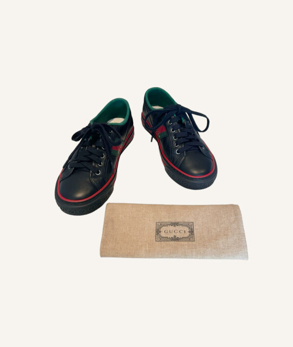 Gucci GG web Black Tennis Sneakers 1977 (Size 37.5)