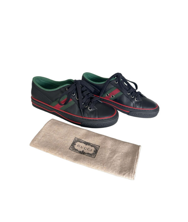 Gucci GG web Black Tennis Sneakers 1977 (Size 37.5)