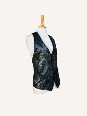 DSquared2 Black Sequin Waistcoat