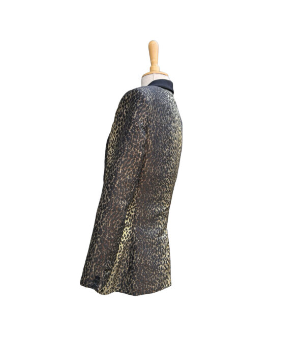 Yves Saint Laurent Iconic Babycat Gold Jaquard Tux Jacket