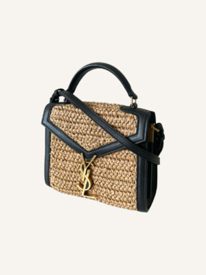 Saint Laurent Mini Cassandra Raffia Top Handle