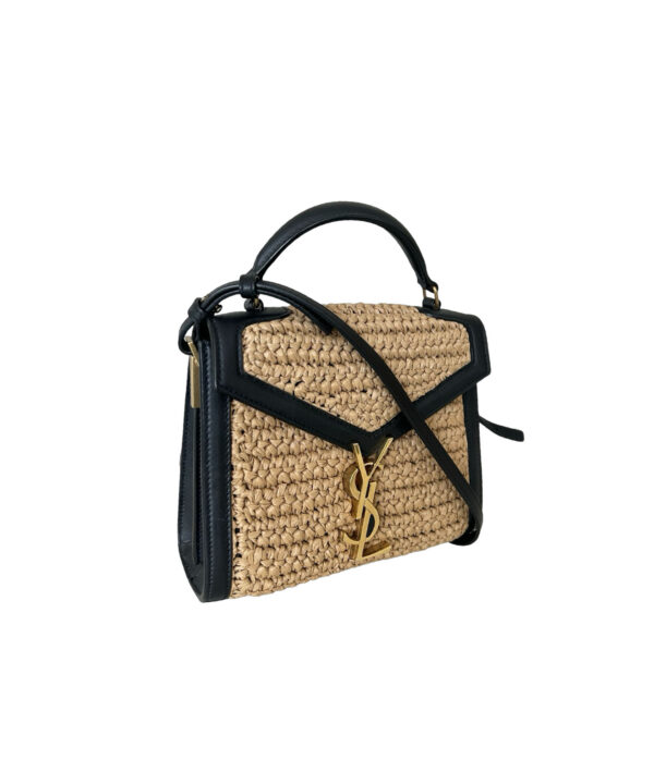 Saint Laurent Mini Cassandra Raffia Top Handle
