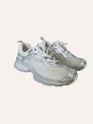 Christian Dior Vibe White & Silver Sneakers (Size 38)