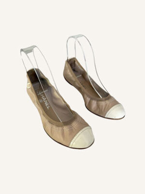 Chanel Lambskin Patent CC Elastic Cap Toe (Size 37.5)