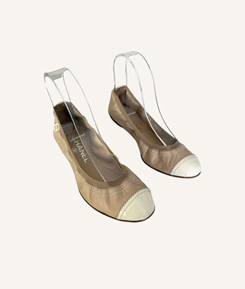 Chanel Lambskin Patent CC Elastic Cap Toe (Size 37.5)