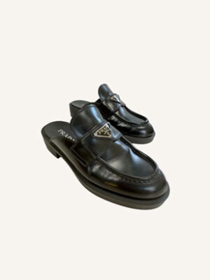 Prada Triangle Logo Leather Loafer (size 39)