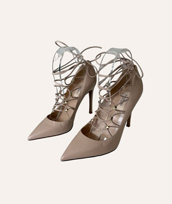 Valentino Rockstud Laceup Pumps (Size 38)