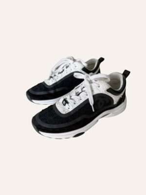 Chanel CC Tweed Sneakers (Size 38.5)
