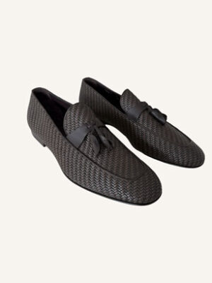 Ermenegildo Zegna Lido Pelletessuta Leather Tassle loafers (Size 8/42)