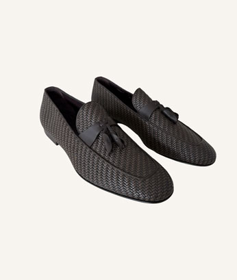 Ermenegildo Zegna Lido Pelletessuta Leather Tassle loafers (Size 8/42)