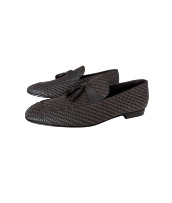 Ermenegildo Zegna Lido Pelletessuta Leather Tassle loafers (Size 8/42)