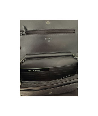 Chanel Black Caviar Timeless CC Wallet on Chain