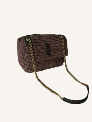YSL Niki Raffia and Leather Bag