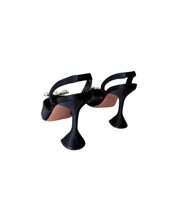 Amina Muaddi Rosie Crystal Embellished Slingback Pumps (Size 41.5)