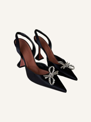 Amina Muaddi Rosie Crystal Embellished Slingback Pumps (Size 41.5)