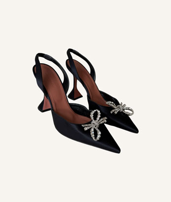 Amina Muaddi Rosie Crystal Embellished Slingback Pumps (Size 41.5)