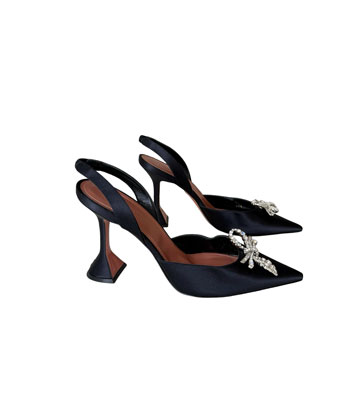 Amina Muaddi Rosie Crystal Embellished Slingback Pumps (Size 41.5)