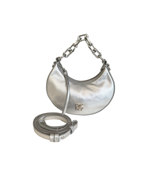 DKNY Les Mini Metallic Silver Shoulderbag