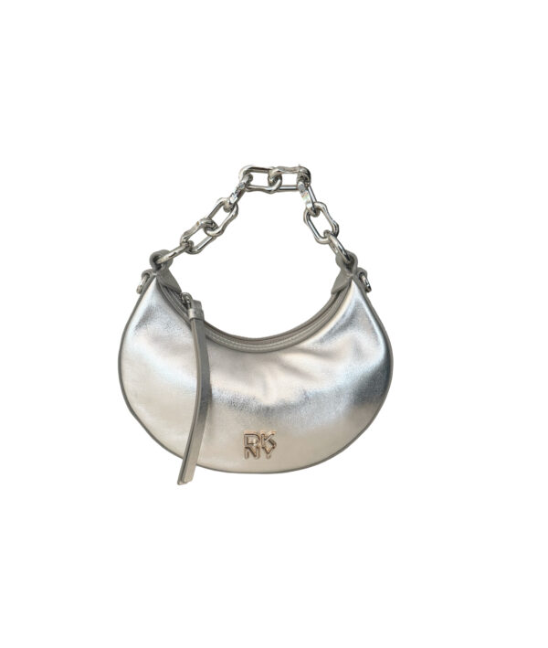 DKNY Les Mini Metallic Silver Shoulderbag