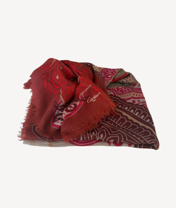Cartier Cashmere Paisley Patterned Scarf