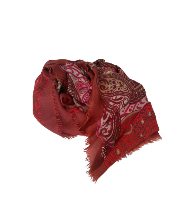 Cartier Cashmere Paisley Patterned Scarf