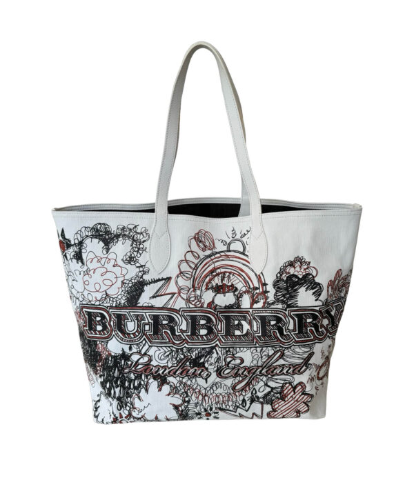 Burberry Doodle reversible tote bag with hand-drawn graffiti-style print