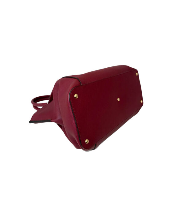Cartier C De Cartier Burgundy Spinel Bull Calfskin Bag