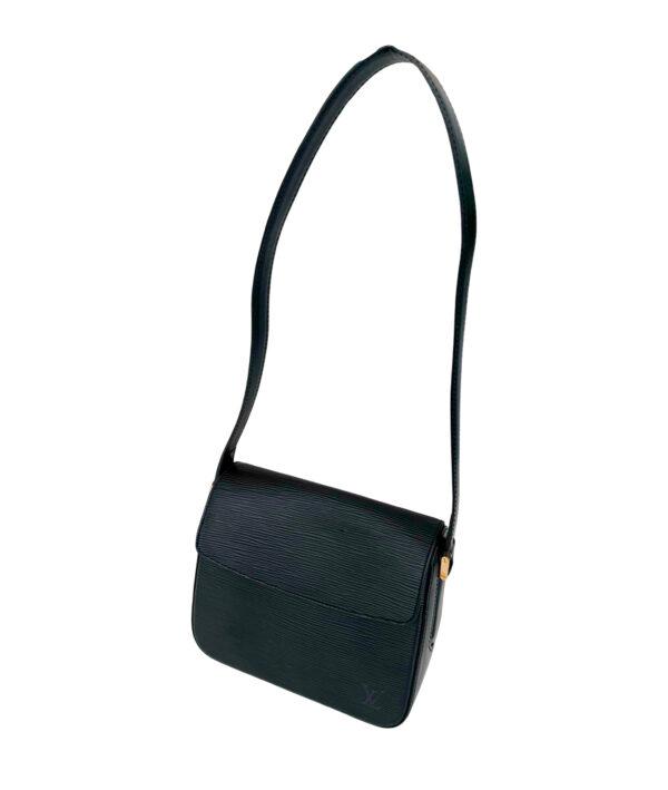 uxury black Louis Vuitton Buci shoulder bag in textured leather